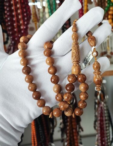 KAHVERENGİ İMAME İŞLEMELİ  KUKA TESBİH