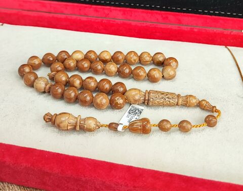 KAHVERENGİ İMAME İŞLEMELİ  KUKA TESBİH