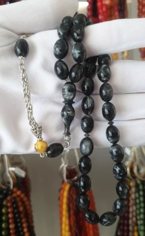 SİYAH  BEYZİ MODEL COLORİST SIKMA  KEHRİBAR TESBİH