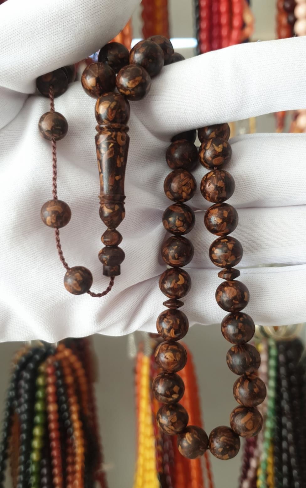 KAHVE AĞACINDAN MİS KOKULU  KAHVERENGİ KÜRE MODEL TESBİH