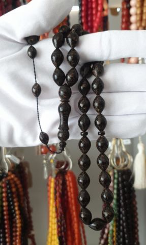 TARÇIN AĞACINDAN SİYAH BEYZİ MODEL TESBİH