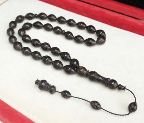 TARÇIN AĞACINDAN SİYAH BEYZİ MODEL TESBİH