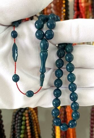 ESKİ KATALİN MAVİ KÜRE  MODEL TESBİH