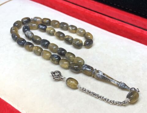 SARI GRİ COLORİST SIKMA KEHRİBAR TESBİH