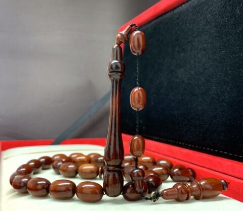 KAHVERENGİ YILAN AĞACLI DEV BOY TESBİH