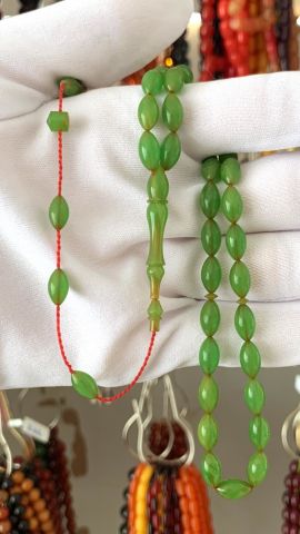 ESKİ  KATALİN  AÇIK YEŞİL   TESBİH