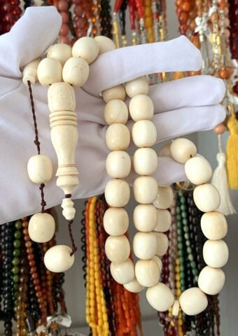 BEYAZ FİLDİŞİ DEV BOY TESBİH