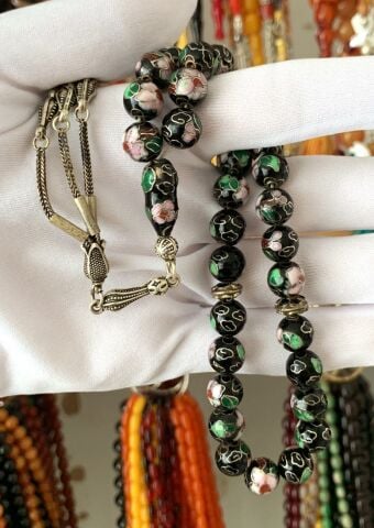 ANTİKA MİNELİ FRANSIZ ESKİ İŞÇİLİK TESBİH