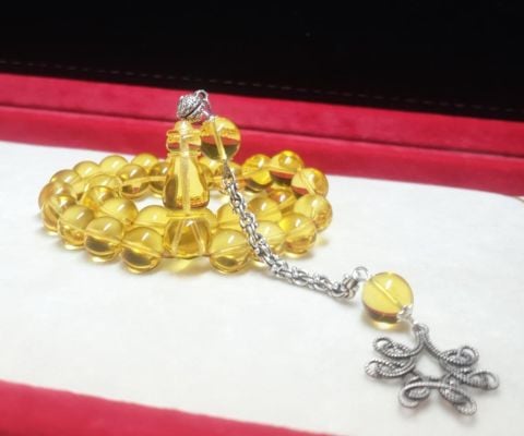 DAMLA  KÜRE  EL  BOY  KEHRİBAR  TESBİH