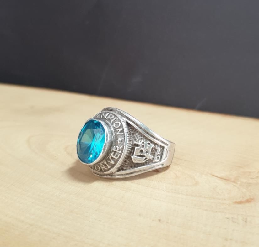 TOPAZ TAŞLI ESKİTME GÜMÜŞ YÜZÜK