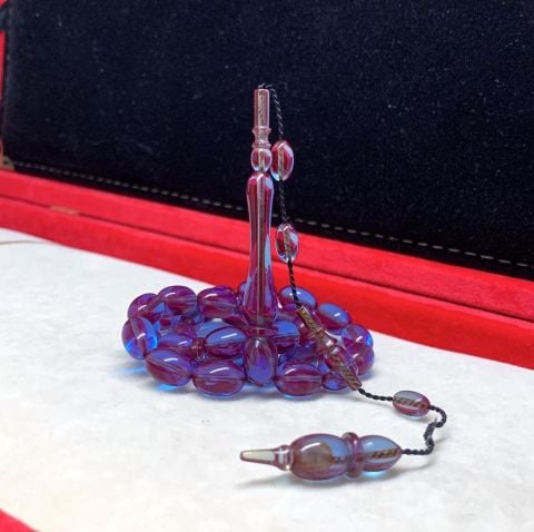 MAVİ BELÇİKA KATALİN  BEYZİ MODEL TESBİH