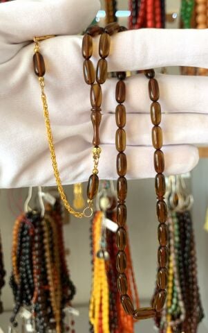 YEŞİL KAPSÜL MODEL ATEŞ KEHRİBAR TESBİH