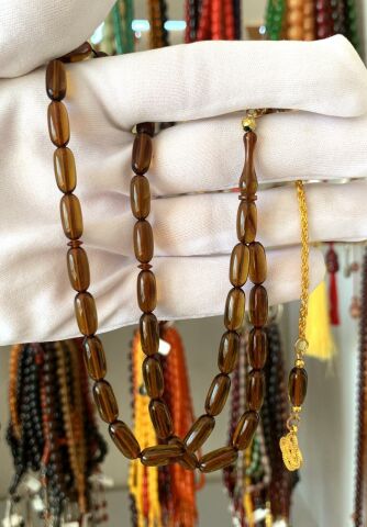 YEŞİL KAPSÜL MODEL ATEŞ KEHRİBAR TESBİH