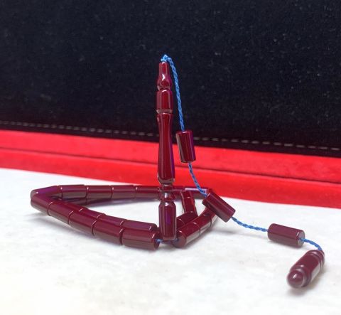 MOR YANSIMALI ATEŞ KEHRİBAR TESBİH