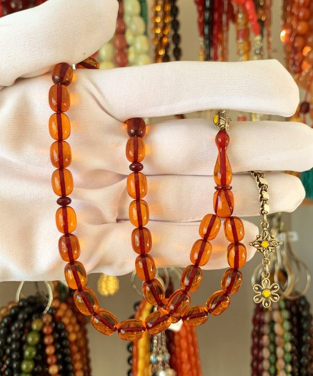 BAL RENGİ ATEŞ KEHRİBAR TESBİH