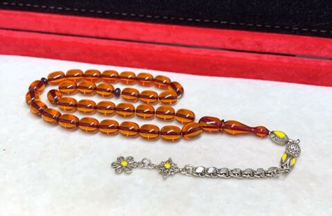 BAL RENGİ ATEŞ KEHRİBAR TESBİH