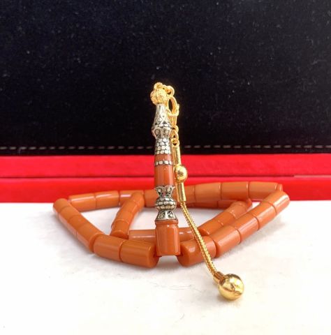 PİRİNÇ İŞLEME İMAMELİ SIKMA   KEHRİBAR TESBİH