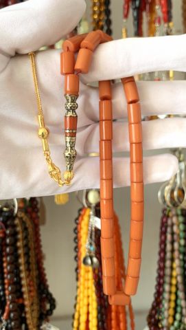 PİRİNÇ İŞLEME İMAMELİ SIKMA   KEHRİBAR TESBİH