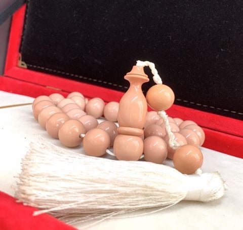 İRİ BOY KREM RENKLİ YENİ KATALİN TESBİH