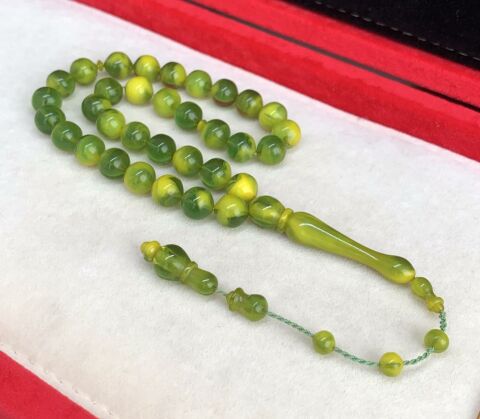 YEŞİL SIKMA KEHRİBAR TESBİH