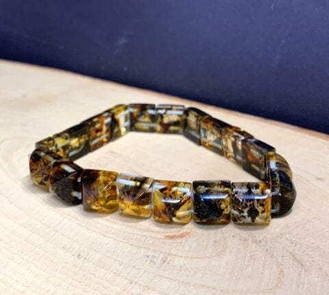 DAMLA  KEHRİBAR  FOSİL ROLEX MODEL BİLEKLİK