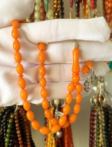 TURUNCU SIKMA KEHRİBAR TESBİH