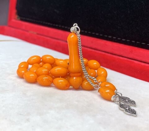 TURUNCU SIKMA KEHRİBAR TESBİH