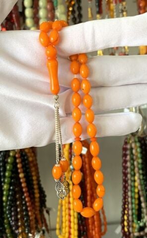 TURUNCU SIKMA KEHRİBAR TESBİH