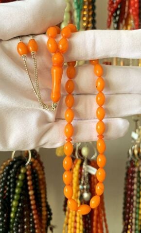 TURUNCU SIKMA KEHRİBAR TESBİH