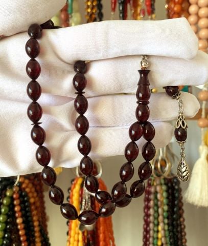 KIRMIZI - SİYAH ATEŞ KEHRİBAR TESBİH