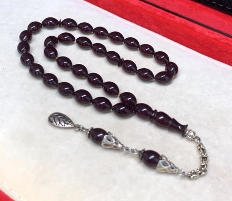 KIRMIZI - SİYAH ATEŞ KEHRİBAR TESBİH