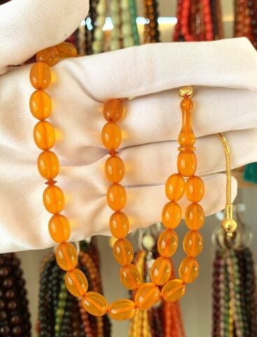 BAL RENGİ ZAR KEHRİBAR TESBİH