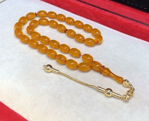 BAL RENGİ ZAR KEHRİBAR TESBİH