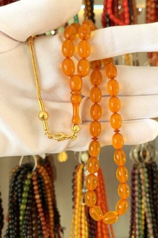 BAL RENGİ ZAR KEHRİBAR TESBİH