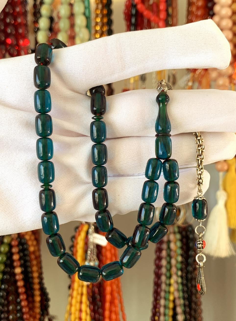 YEŞİL ATEŞ KEHRİBAR TESBİH