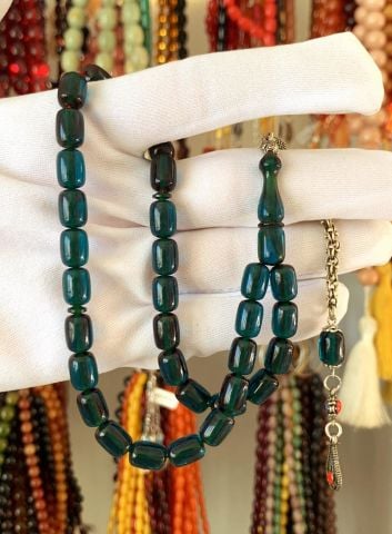 YEŞİL ATEŞ KEHRİBAR TESBİH