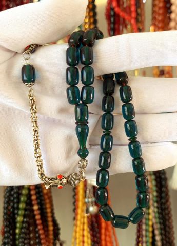 YEŞİL ATEŞ KEHRİBAR TESBİH