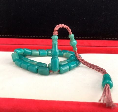 YEŞİL - MAVİ  KAPSÜL MODEL ORİJİNAL  KATALİN TESBİH