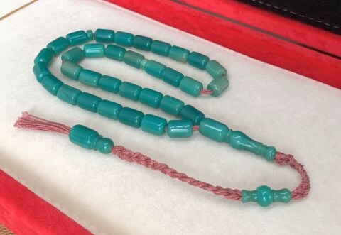 YEŞİL - MAVİ  KAPSÜL MODEL ORİJİNAL  KATALİN TESBİH