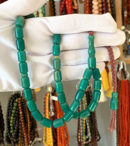 YEŞİL - MAVİ  KAPSÜL MODEL ORİJİNAL  KATALİN TESBİH