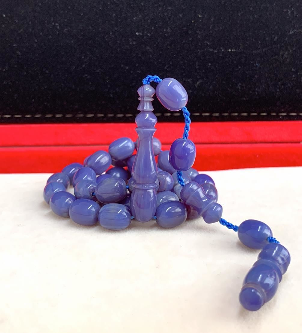 MAVİ ORİJİNAL  KATALİN  (KANAYAN BAĞA) TESBİH