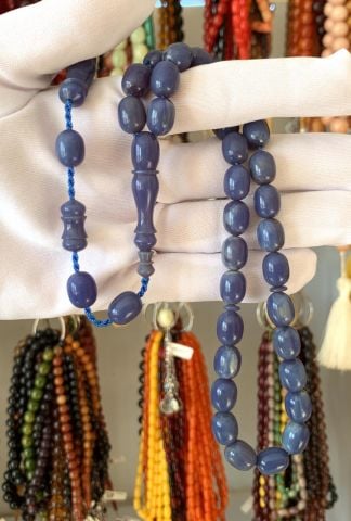 MAVİ ORİJİNAL  KATALİN  (KANAYAN BAĞA) TESBİH