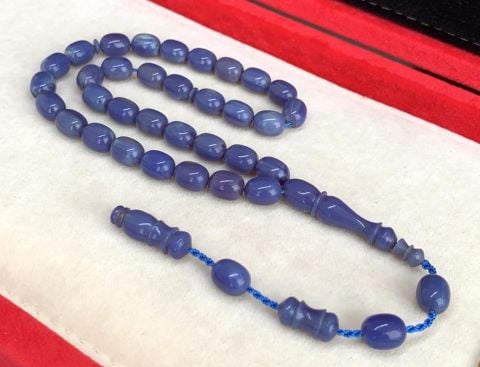 MAVİ ORİJİNAL  KATALİN  (KANAYAN BAĞA) TESBİH