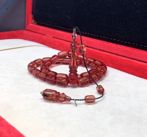 KIRMIZI BELÇİKA KATALİN  KAPSÜL MODEL TESBİH