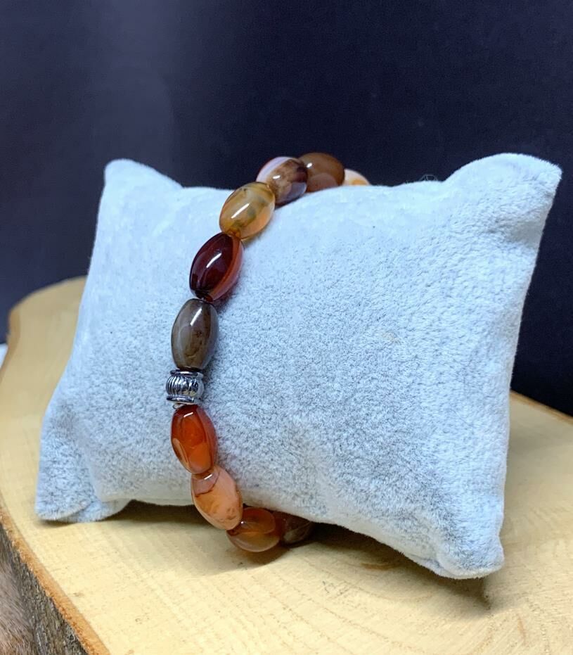 KIZIL ALACALI AKİK BİLEKLİK