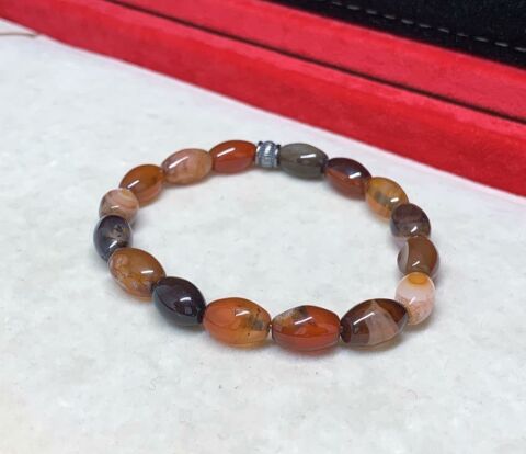 KIZIL ALACALI AKİK BİLEKLİK