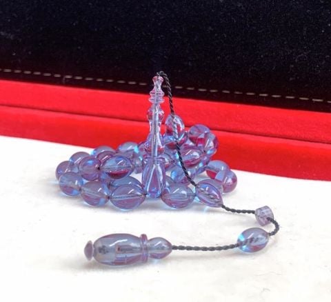 MAVİ BEYZİ MODEL ATEŞ KEHRİBAR TESBİH