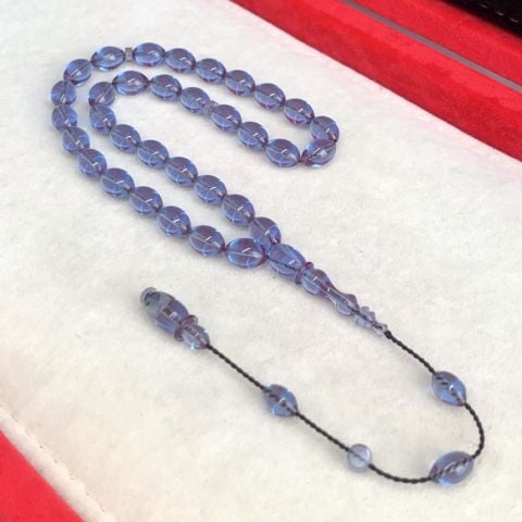 MAVİ BEYZİ MODEL ATEŞ KEHRİBAR TESBİH