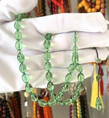 YEŞİL  ATEŞ KEHRİBAR TESBİH