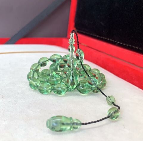 YEŞİL  ATEŞ KEHRİBAR TESBİH